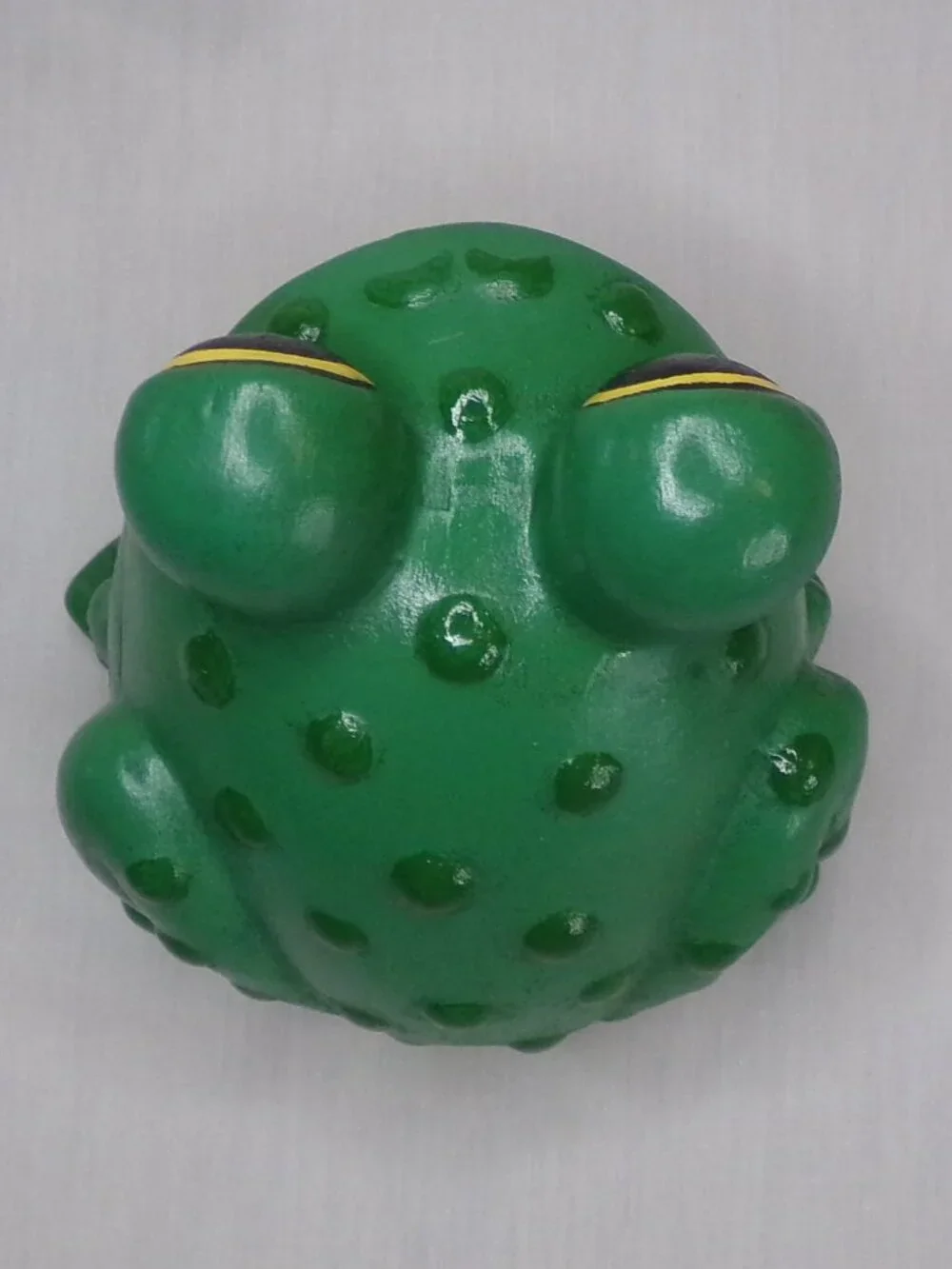 Vintage Ceramic Frog Scrub Scrubby Kitchen Sponge Holder Green Wide Mouth Open